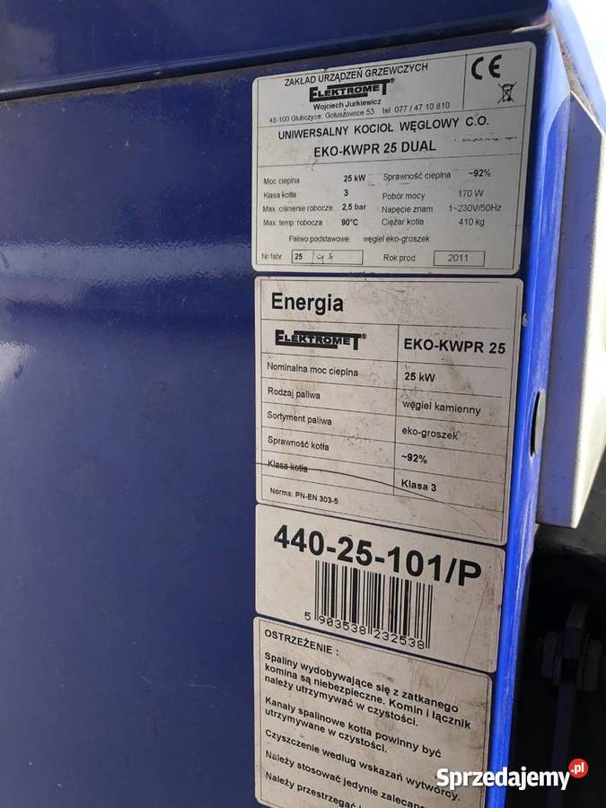 Kocioł piec ELEKTROMET EKOKWPR 25kW ekogroszek Skarżysko-Kamienna