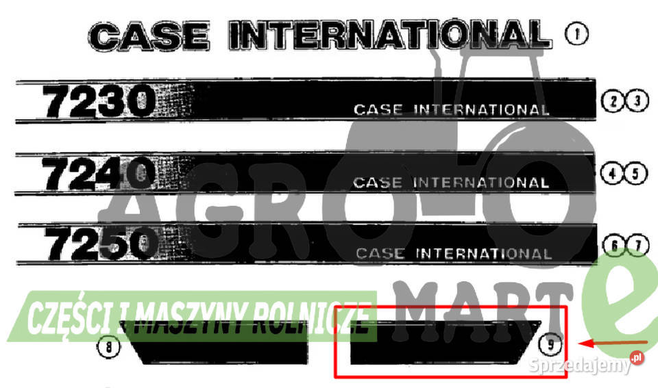 1334445C3 A67936 1334445C1 NAKLEJKA CASE INTER dolnośląskie Wichrów sprzedam