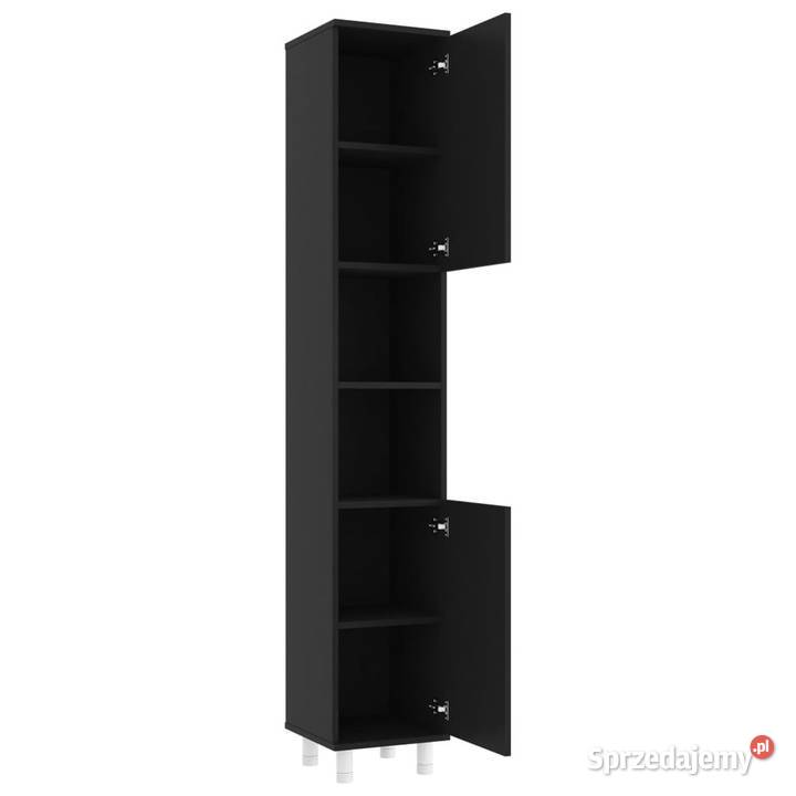 Szafka łazienkowa czarna 30x30x179 materiał Warszawa