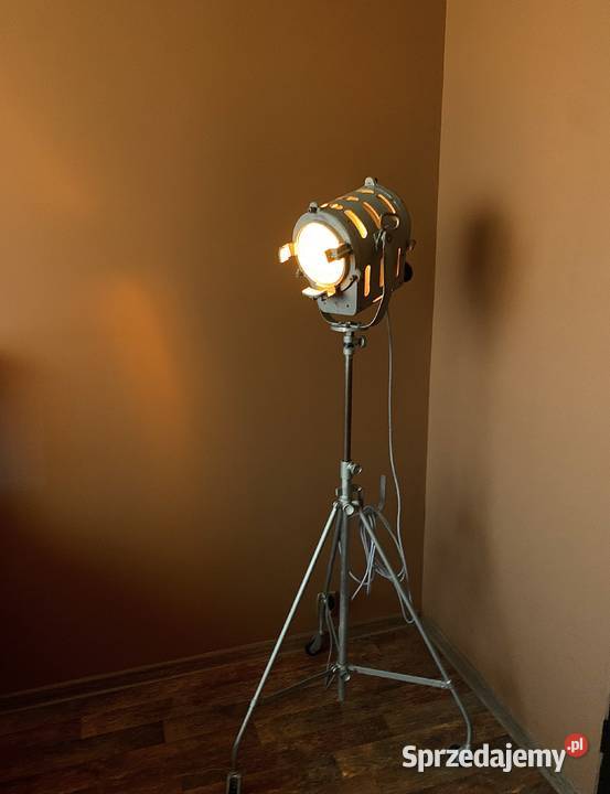 Zabytkowa lampa filmowa PRL Vintage loft Poznań