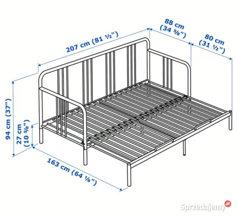 Rama łóżka metalowa 88cm podlaskie Białystok