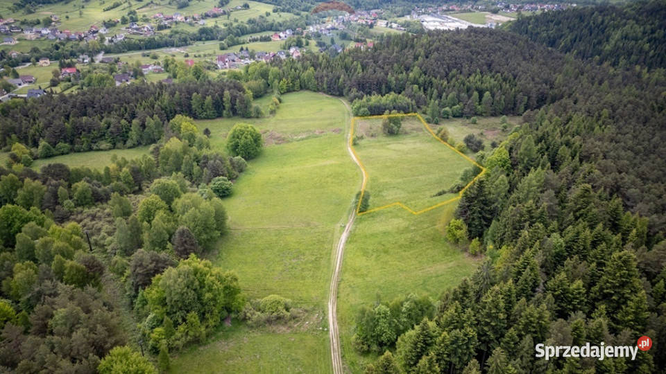 Piękna działka z widokiem na Babią Górę polna Krzeszów sprzedam