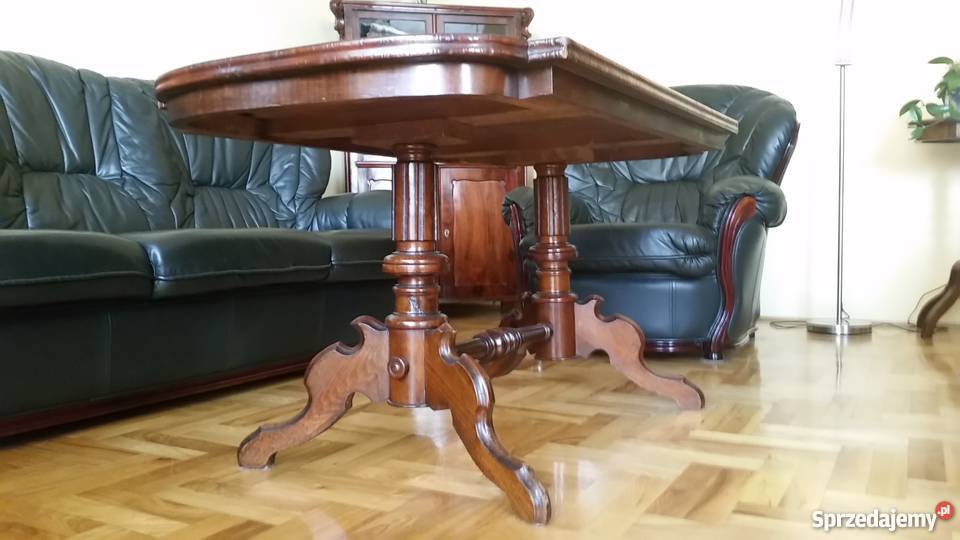 Drewniany elegancki stół ława w wysokim połysku Stoły, krzesła, biurka Stoły, krzesła, biurka Kraków