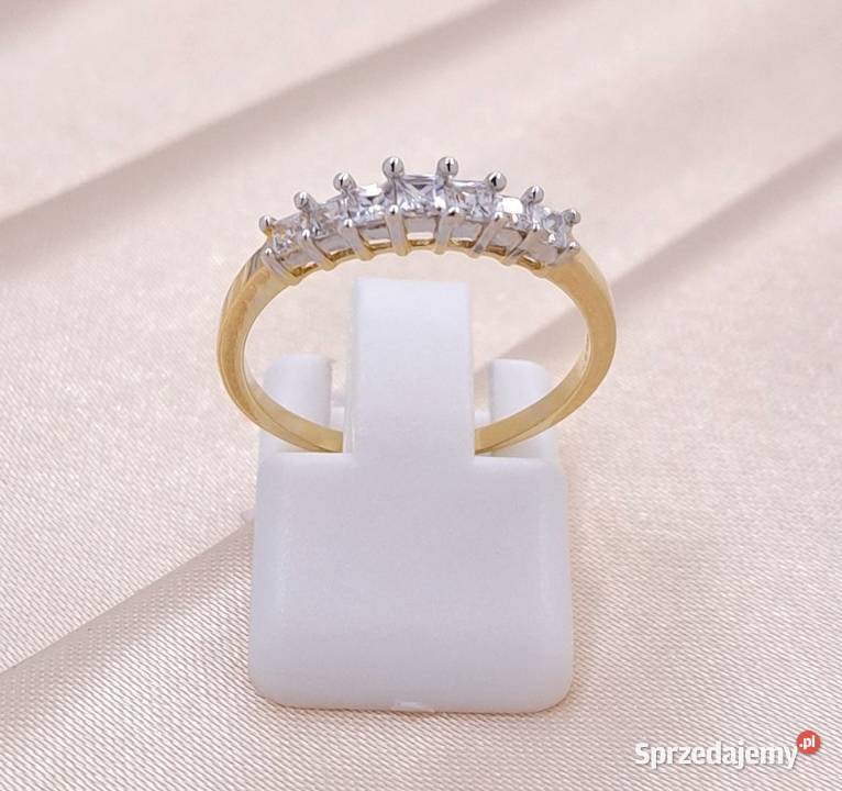 Pierścionek r15 Złoty pr585 Obrączkowy korona z Poznań