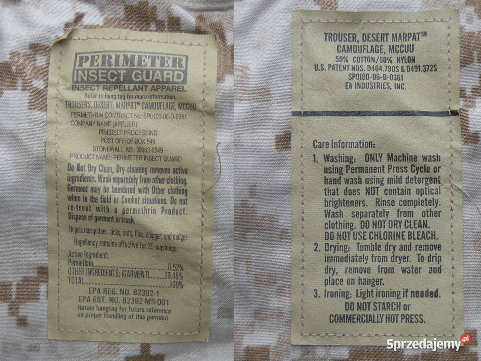 Spodnie MCCUU desert marpat USMC small long dolnośląskie Wrocław sprzedam