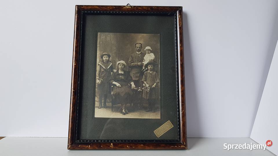 Stara oprawiona fotografia początek XX w Dąbrowa Dąbrowa Górnicza sprzedam