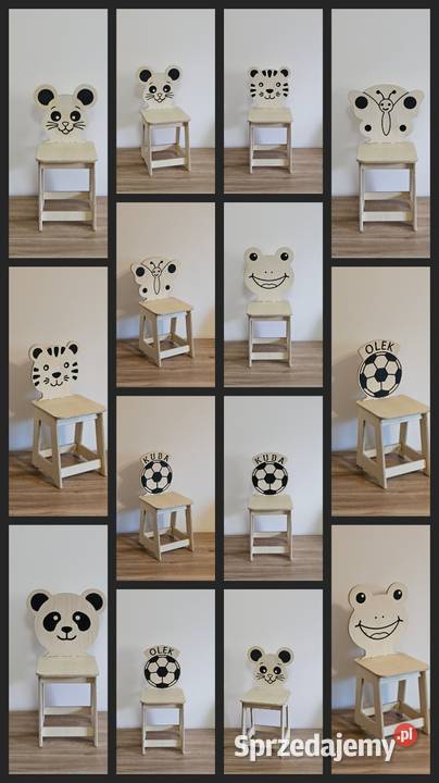 Drewniane krzesełko dziecka HANDMADE MONTESSORI Biecz