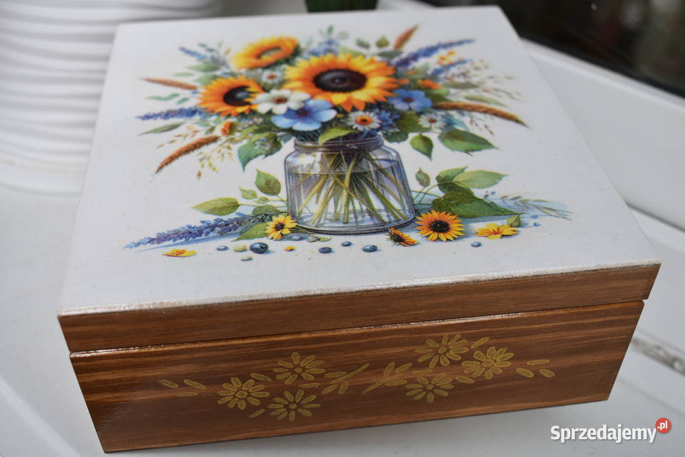 Szkatułka pudełko decoupage rękodzieło mazowieckie Warszawa