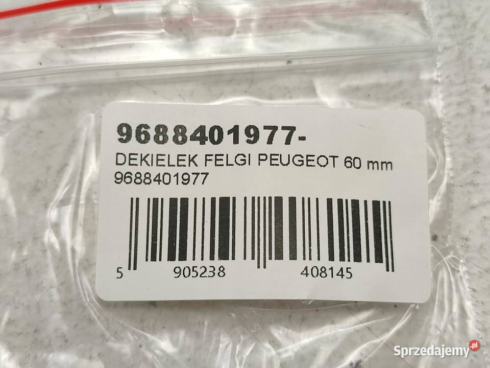 DEKIELEK FELGI 60mm 57mm PEUGEOT 9688401977 Dekielki