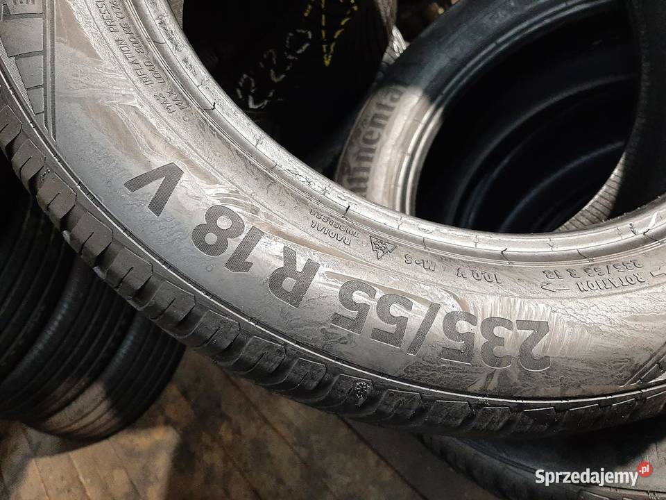2x Opona UŻYWANA CAŁOROCZNA 23555R18 CONTINENTAL Zaścianki