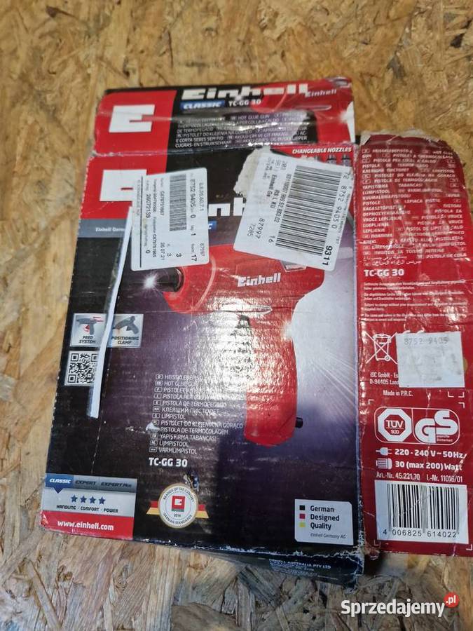 PISTOLET DO KLEJU NA GORĄCO EINHELL TCGG 30 Głogowa sprzedam