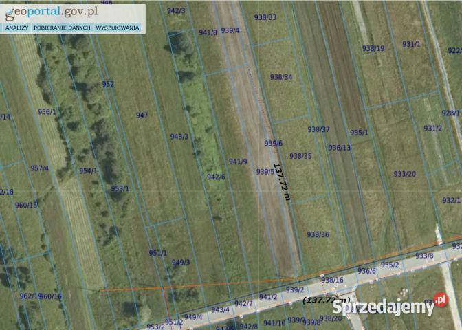 Ogłoszenie grunt 3263m2 Jodłówka małopolskie