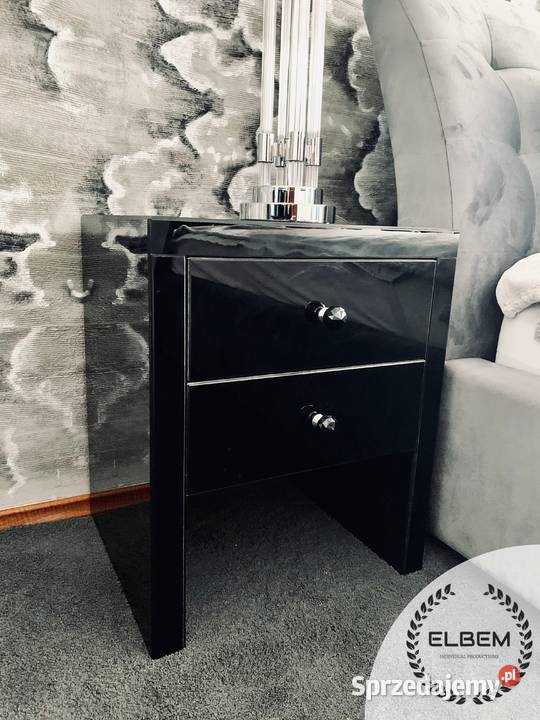 Szklana czarna szafka nocna Częstochowa