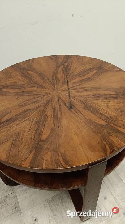 ława stolik kawowy design Halabala okrągły gięty Radomsko