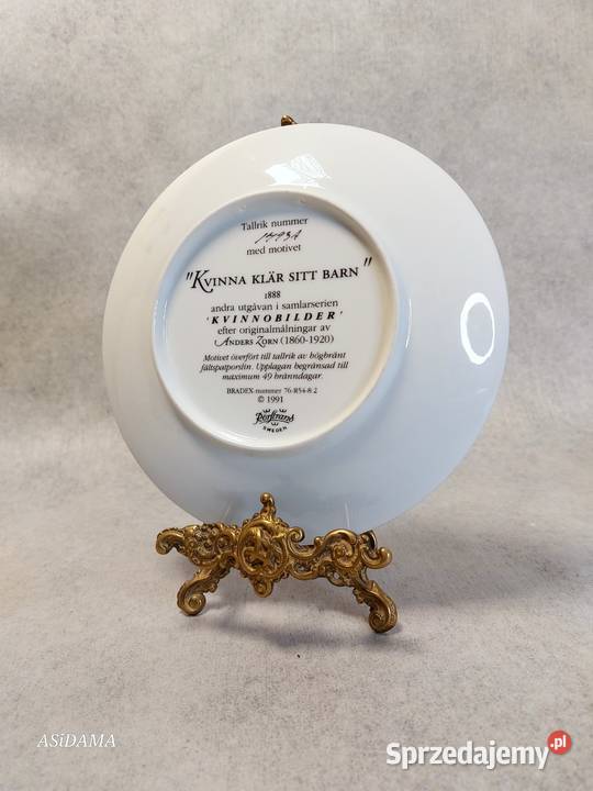 RRSTRAND PORCELANOWY KOLEKCJONERSKI TALERZ Dobrzany