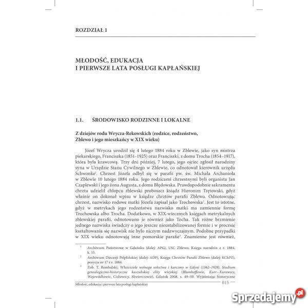 Ks ppłk Józef Wrycza 18841961 Biografia biografie, wspomnienia Książki i Podręczniki Wejherowo