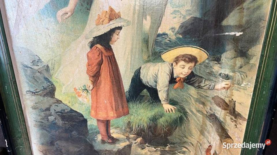 Anioł Opiekuńczy z dziećmi Obraz na dykcie Kolbudy