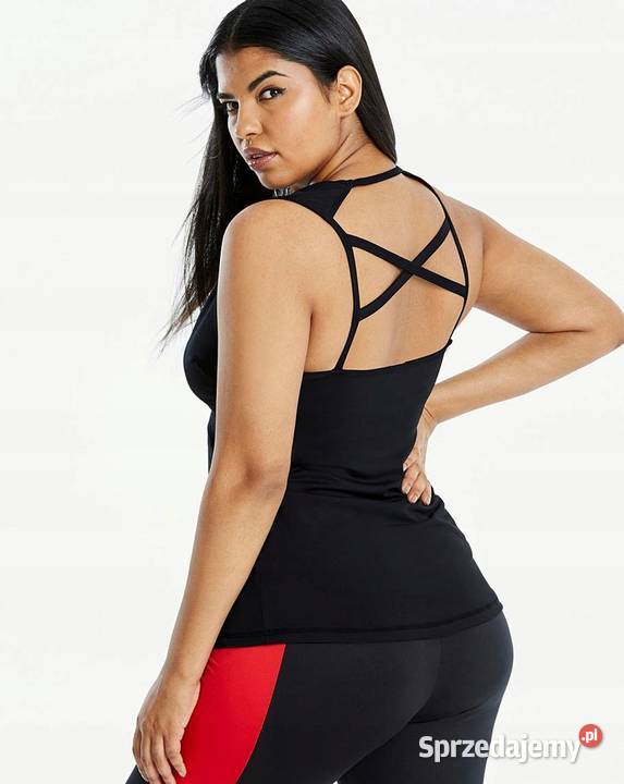 XL Góra stroju Tankini czarne Playfull 8496 dwuczęściowe Gaszowice