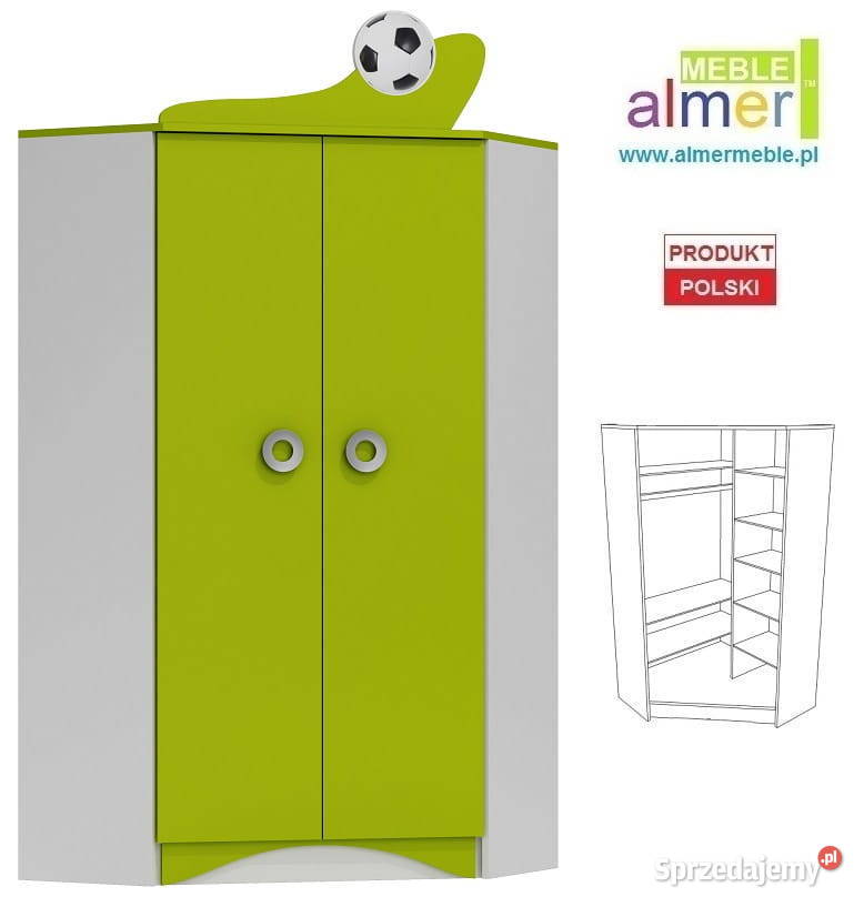 FOOTBALL N28 szafa narożna dziecka 95x95 w202 Zduńska Wola