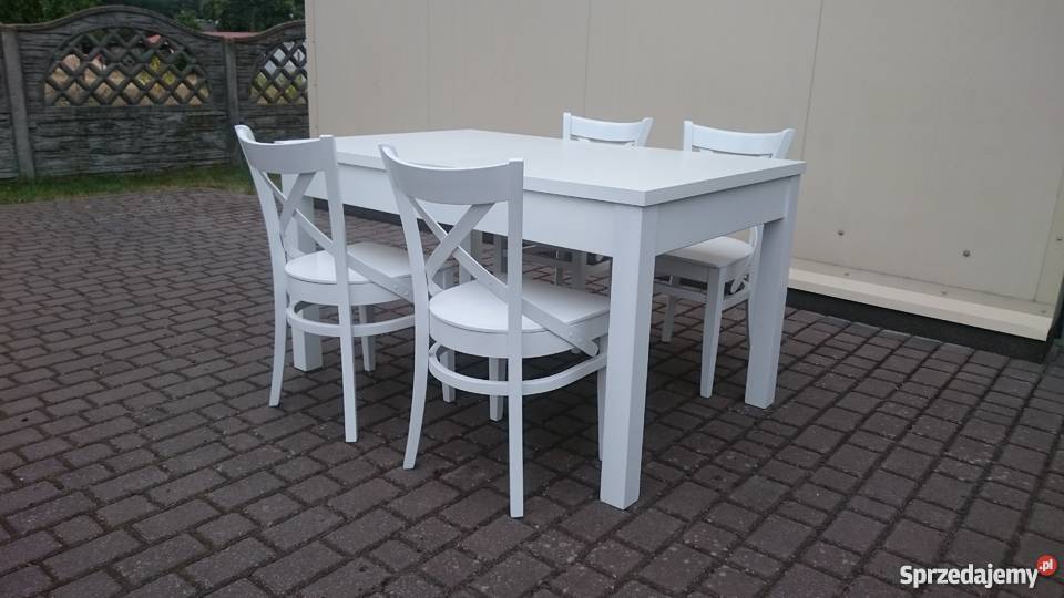 Krzesło do jadalni restauracji modne białe krzyżak producent