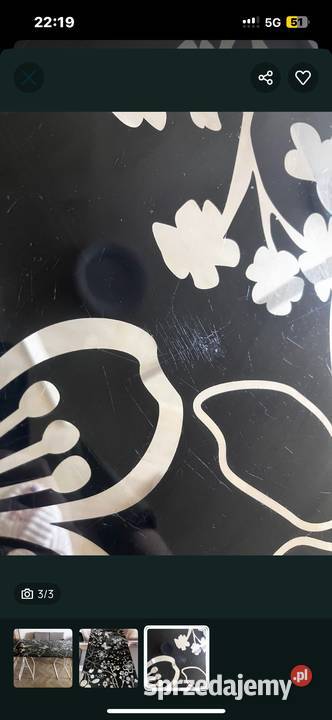 Stół biurko szklane kwiaty ikea Meble Toruń sprzedam