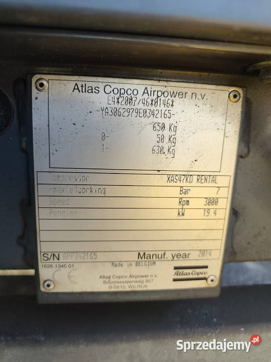 Atlas Copco XAS 47 KD 346 mth spalinowy Strzyżew