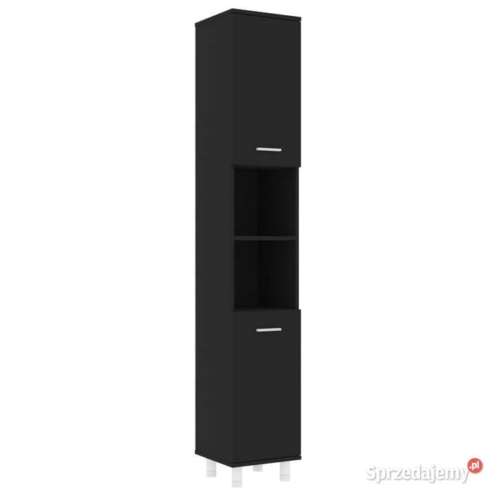 Szafka łazienkowa czarna 30x30x179 materiał Warszawa