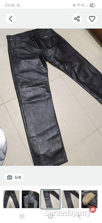 Czarne spodnie Bies 50 Skóra naturalna  Kraków