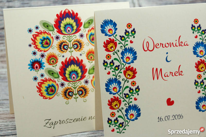 Przepiękne zaproszenia na ślub i wesele Fabryka mazowieckie