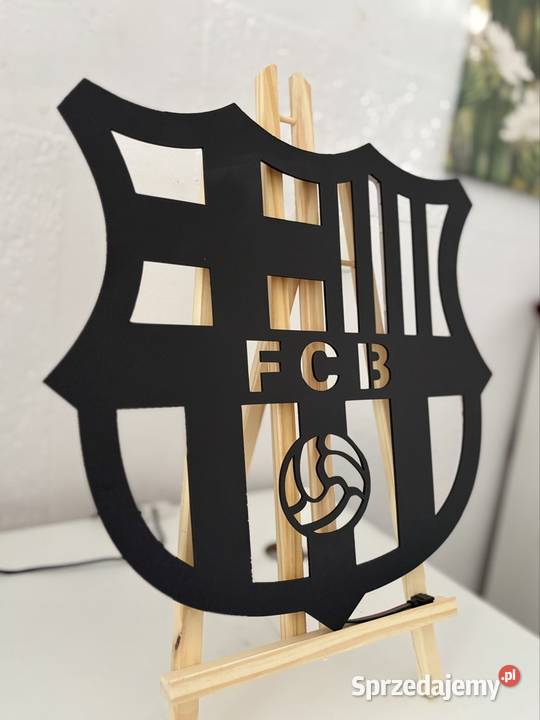Podświetlane logo FC Barcelona dekoracja ścienna Starogard Gdański