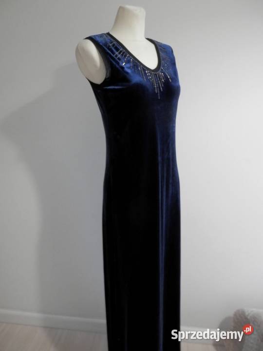 Sukienka Długa Aksamitna Balowa Wieczorowa podlaskie
