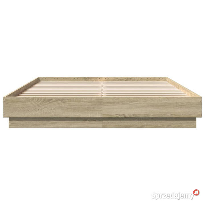 Rama łóżka z oświetleniem LED dąb sonoma 140x200 Warszawa