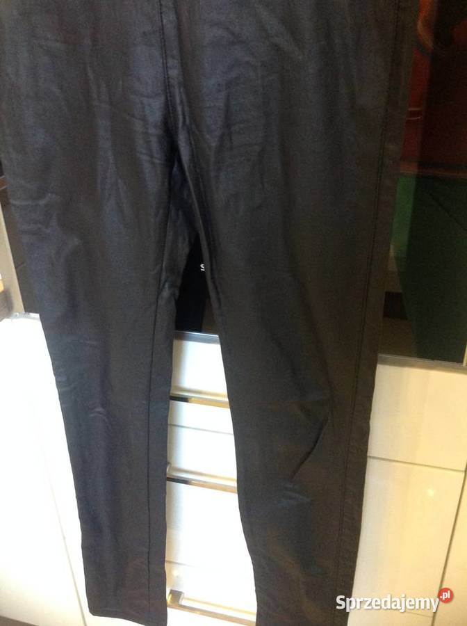 Spodnie Legginsy Woskowane Czarne Damskie 31 Nowa Sól