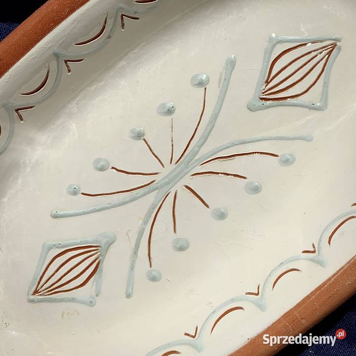 Półmisek gliniany ręcznie robiony Myszków