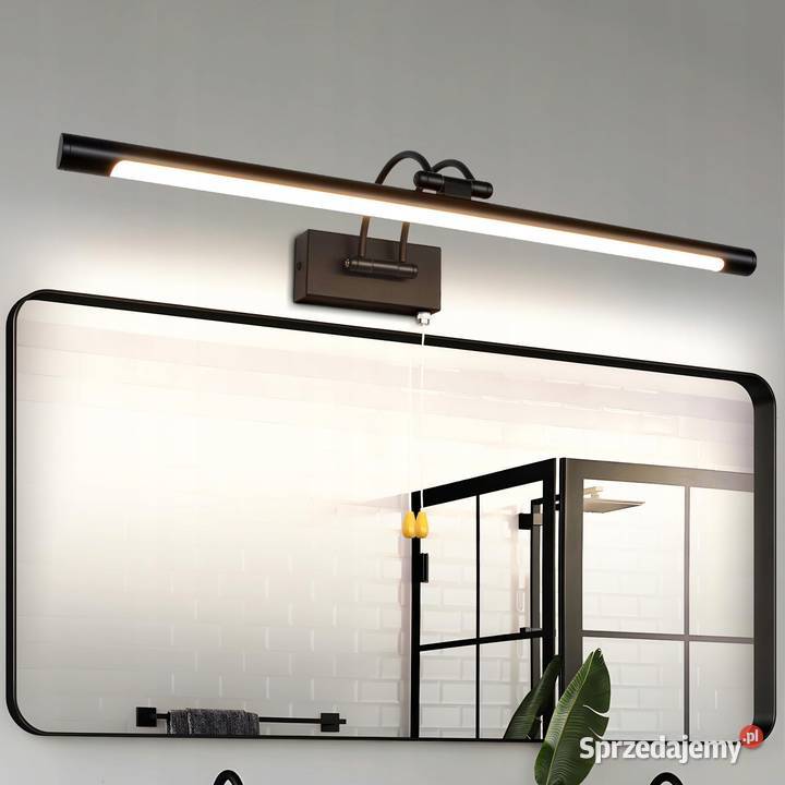 LED Lampa Ścienna 40 Czarna Do Łazienki Osłona Myszyniec
