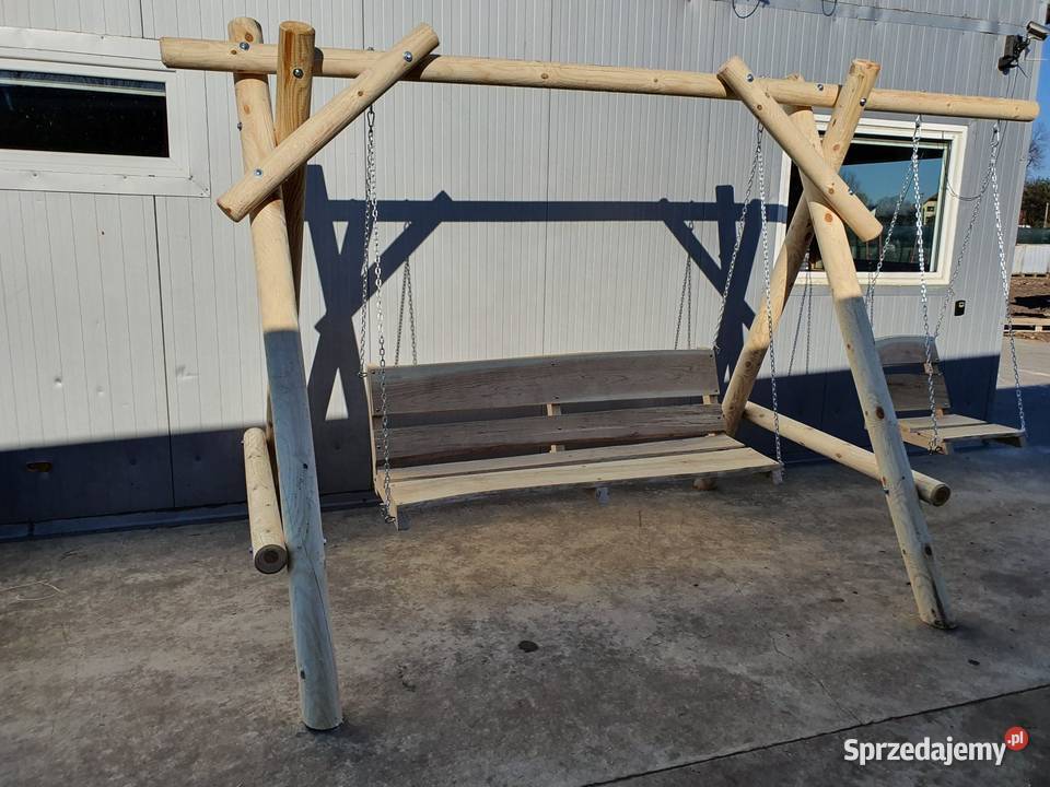 Huśtawka drewniana ogrodowa wolnostojąca drewno Dom i Ogród Bucze