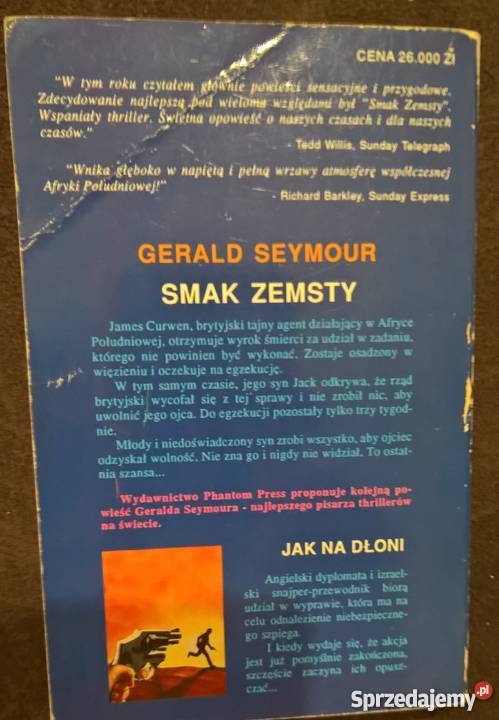Smak Zemsty Gerald Seymour Wrocław sprzedam