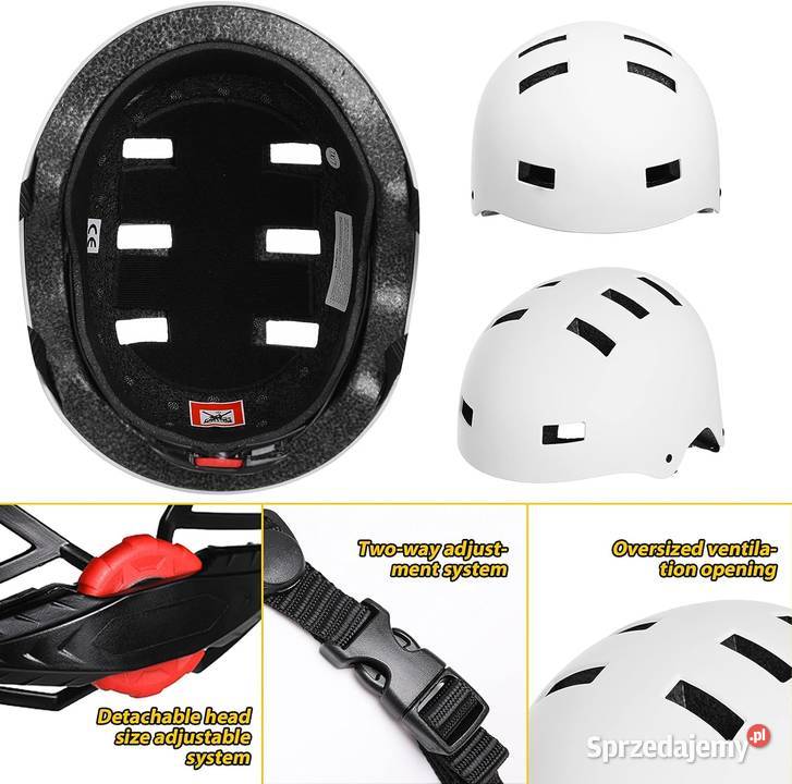 Kask rowerowy Vihir MTB BMX biały rozmiar S Gaszowice