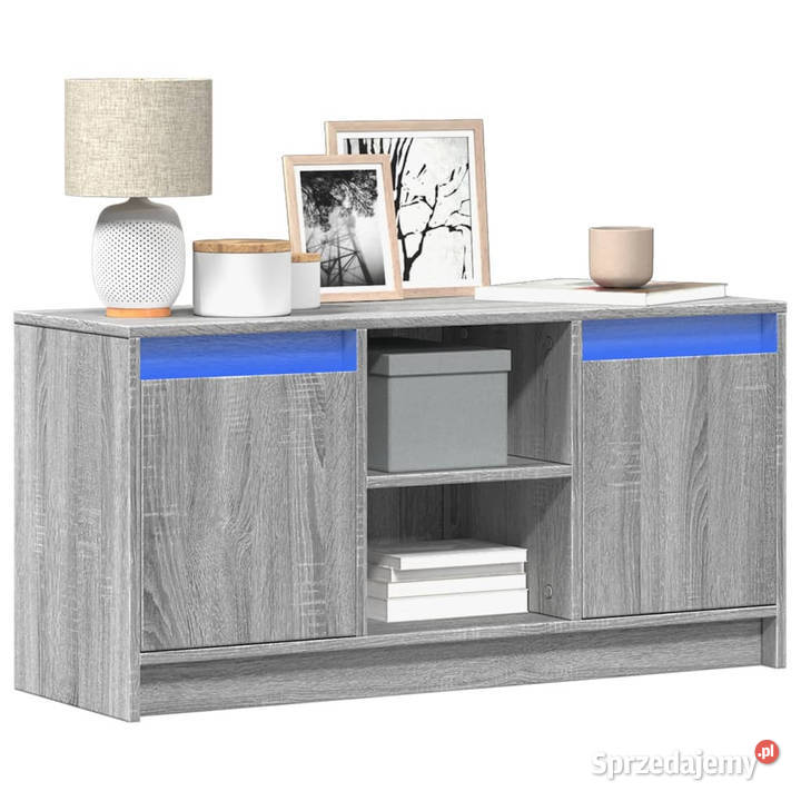 Szafka pod TV z LED szary dąb sonoma 100x34x50 Warszawa