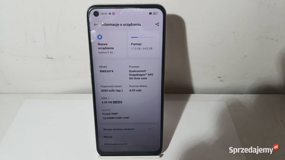 Smartfon Realme 9 5G 464GB Samsung śląskie Katowice