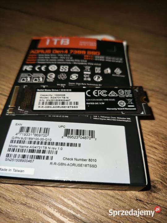 SSD m2 1 Tb Aourus 1 TB
