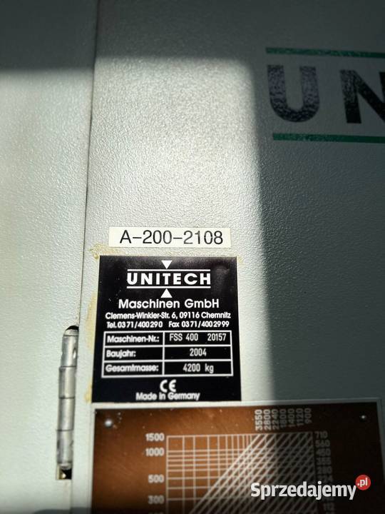 FREZARKA PIONOWA UNITECH HECKERT FSS 400 450 S Produkcja Trzebunia sprzedam