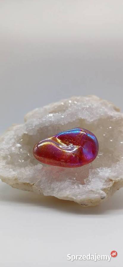 kwarc aura czerwony bryłka28x18mm a4 Pozostałe Olsztyn