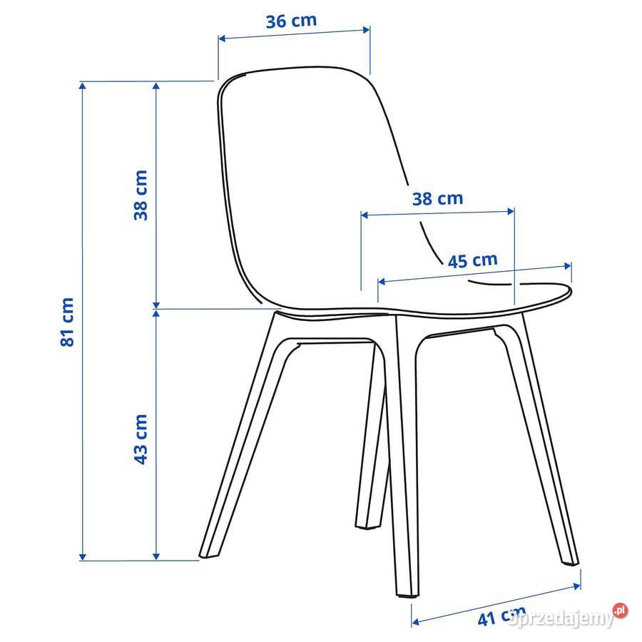 Krzesło czarne Odger IKEA Krzesła Wągrowiec