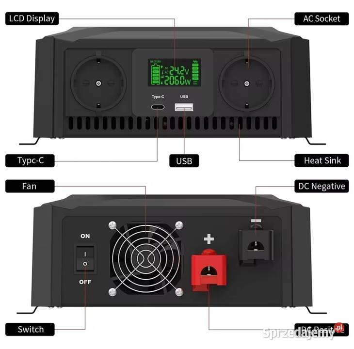 PROMOCJA 4KW 1224230V nowa przetwornica napięcia Koszalin