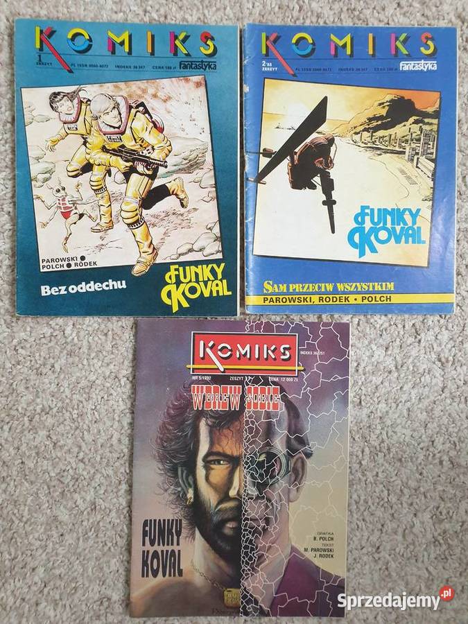 Funky Koval cz1 2 i 3 Komiks Fantastyka komplet Polskie Gdynia