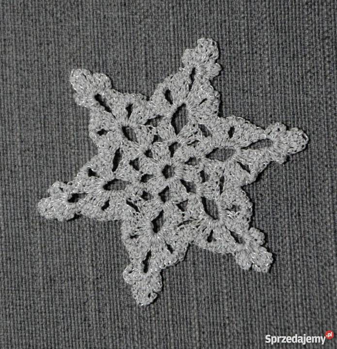 Zawieszka ozdoba szydełkowa na choinkę gwiazdka Kluczbork