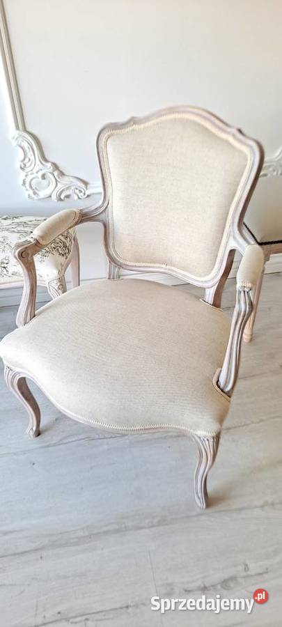 Stylowy fotel len Boho Schabby Chic Ludwik Fotele Szczecin
