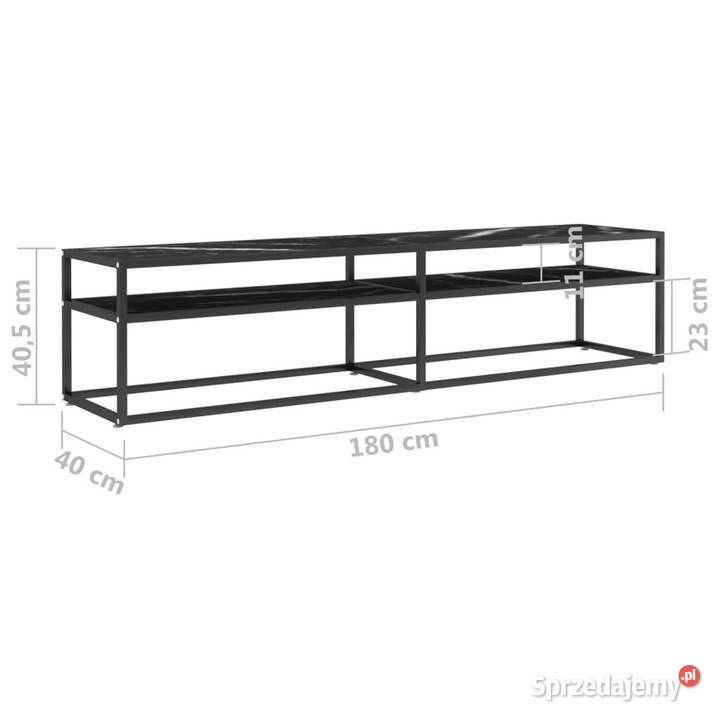 Szafka pod TV czarny marmur 180x40x405 szkło mazowieckie Warszawa sprzedam