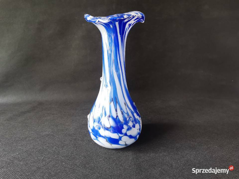 Stary kolorowy wazon Sękacz PRL Porcelana i szkło Katowice